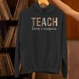 Teach Love Inspire Leopard Back To School Cute Teacher Men Women Girls Kids Women's Hoodie, gift for family, gift for coworker