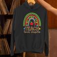 Teach Love Inspire Rainbow Leopard Cheetah Print Teacher Women's Hoodie, gift for family, gift for coworker