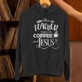 This Teacher Runs On Coffee And Jesus T Shirt Christian Tees Women's Hoodie, gift for family, gift for coworker