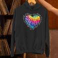 Teaching Is a Work Of Heart Tie Dye Hippie For Teacher For Men Women Girls Kids Women's Hoodie, gift for family, gift for coworker