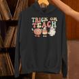 Trick Or Teach Pumpkin Candy Corn Ghost Halloween Teacher Women's Hoodie, gift for family, gift for coworker Trick Or Teach Pumpkin Candy Corn Ghost Halloween Teacher Women's Hoodie, gift for family, gift for coworker