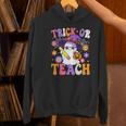 Trick Or Teach Teacher Ghost Teaching Fun Halloween Teacher Women's Hoodie, gift for family, gift for coworker