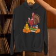 Turkey Reading Books Fall Thanksgiving Teacher Book Women's Hoodie, gift for family, gift for coworker Turkey Reading Books Fall Thanksgiving Teacher Book Women's Hoodie, gift for family, gift for coworker