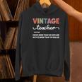 Vintage Teacher Knows More Than She Says Outfit Definition Women's Hoodie, gift for family, gift for coworker