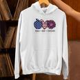 American Flag Teach Love Freedom Preschool Teacher 4th July Women's Hoodie, gift for family, gift for coworker
