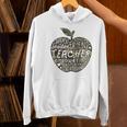 Apple Camoflauge Clothing Camo Student Teacher Cute School Women's Hoodie, gift for family, gift for coworker
