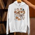 Ghost Reading Books Halloween Bow Spooky Teacher Student Women's Hoodie, gift for family, gift for coworker