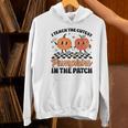 Groovy I Teach The Cutest Pumpkins In The Patch For Teacher Women's Hoodie, Groovy Teacher Hoodies, gift for family, gift for coworker Groovy I Teach The Cutest Pumpkins In The Patch For Teacher Women's Hoodie, Groovy Teacher Hoodies, gift for family, gift for coworker