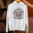 Just a Teacher Who Loves Elephants Elephant Lover Educator Women's Hoodie, gift for family, gift for coworker