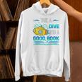 Librarian Teacher Dive Into A Good Book Reading Premium Tri-Blend Women's Hoodie, gift for family, gift for coworker