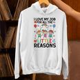 Love Job For Little Reasons Daycare Teacher Graphic Women's Hoodie, gift for family, gift for coworker