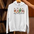 Very Merry Teacher Christmas Goose Silly Holiday Party Women's Hoodie, gift for family, gift for coworker