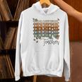 Thankful Teacher Thanksgiving Fall Pumpkin Turkey Women's Hoodie, gift for family, gift for coworker