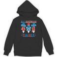 All American Teacher Pencil Coquette Bow USA Flag Teachers Women's Hoodie, novelty gifts, funny gifts