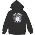 Boo Jour Ghost Halloween French Teacher Cute Coffe Croissant Women's Hoodie, novelty gifts, funny gifts