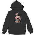 Book Lover Cute Flamingo Reading Teacher Librarian Women Women's Hoodie, novelty gifts, funny gifts