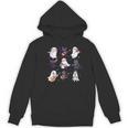 Cute Ghost Cat Playing Musical Halloween Music Teacher Women's Hoodie, novelty gifts, funny gifts Cute Ghost Cat Playing Musical Halloween Music Teacher Women's Hoodie, novelty gifts, funny gifts