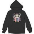 Cute Reading Owl Book Lover Teacher Librarian Bookworm Women's Hoodie, novelty gifts, funny gifts