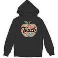 Cute Teacher With Apple Retro Teacher Kids Back To School Women's Hoodie, novelty gifts, funny gifts