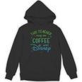 Disney This Teacher Runs On Coffee And Disney Gradient Logo Women's Hoodie, novelty gifts, funny gifts