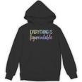 Everything Is Figureoutable Teacher Motivational - -Adults Small Short Sleeve Crew Collar Modern Fun Vacation Cotton Polyester Machine Wash Women's Hoodie, novelty gifts, funny gifts