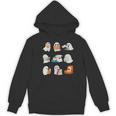Ghost Reading Teacher Halloween Librarian Book Lover School Women's Hoodie, novelty gifts, funny gifts