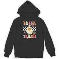 Groovy Teacher Halloween Retro Trick Or Teach Floral Ghost Women's Hoodie, novelty gifts, funny gifts Groovy Teacher Halloween Retro Trick Or Teach Floral Ghost Women's Hoodie, novelty gifts, funny gifts