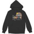 It's A Beautiful Day To Learn Cute Rainbow Boho Teacher Women's Hoodie, novelty gifts, funny gifts