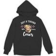Just A Teacher Who Loves Cows Shirt Cute Highland Cow Women's Hoodie, novelty gifts, funny gifts