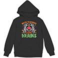 Math Teacher Love Brain Heart Skeleton Hand Zombie Halloween Women's Hoodie, novelty gifts, funny gifts