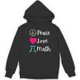 Peace Love Math Maths Teacher Pi Symbol Men Women Women's Hoodie, novelty gifts, funny gifts