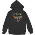 Preschool Teacher Pre-K Heart First Day Of Preschool Kids Women's Hoodie, novelty gifts, funny gifts Preschool Teacher Pre-K Heart First Day Of Preschool Kids Women's Hoodie, novelty gifts, funny gifts