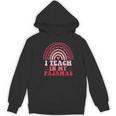 Rainbow Retro Homeschool Mom Teacher I Teach In My Pajamas Women's Hoodie, novelty gifts, funny gifts