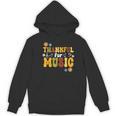 Retro Thankful For Music Floral Music Teacher Thanksgiving Men Women Women's Hoodie, novelty gifts, funny gifts