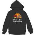 Teach Love Inspire Autumn Fall Plaid Leopard Pumpkin Teacher For Men Women Kids Women's Hoodie, novelty gifts, funny gifts