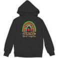Teach Love Inspire Rainbow Leopard Cheetah Print Teacher Women's Hoodie, novelty gifts, funny gifts