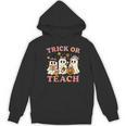 Teacher Halloween Trick Or Teach Cute Ghost Coffee Pumpkins Women's Hoodie, novelty gifts, funny gifts