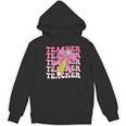 Teacher Pencil Back To School Groovy Pink Teacher First Day Women's Hoodie, novelty gifts, funny gifts Teacher Pencil Back To School Groovy Pink Teacher First Day Women's Hoodie, novelty gifts, funny gifts