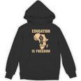 History Education Is Freedom African Map Black Teacher Women's Hoodie, novelty gifts, funny gifts