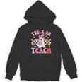 Trick Or Teach Halloween Teacher Floral Ghost Groovy Women's Hoodie, novelty gifts, funny gifts