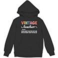 Vintage Teacher Knows More Than She Says Outfit Definition Women's Hoodie, novelty gifts, funny gifts