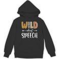 Wild About Speech SLP Leopard Teacher Back To School Kids Women's Hoodie, novelty gifts, funny gifts