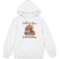 Fall In Love With Reading Book Autumn Teachers Pumpkins Women's Hoodie, novelty gifts, funny gifts