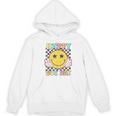 Happy Dot Day Hippie Flowers Smile Face Groovy Teacher Kids Women's Hoodie, novelty gifts, funny gifts