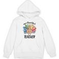 One Thankful Teacher Turkey Pencil Thanksgiving Teachers Women's Hoodie, novelty gifts, funny gifts