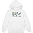 Peace Love Learn Tie Dye Teacher Kids 100th Days Of School Women's Hoodie, novelty gifts, funny gifts Peace Love Learn Tie Dye Teacher Kids 100th Days Of School Women's Hoodie, novelty gifts, funny gifts