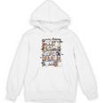 Teacher Library Ghost Reading Book Halloween Cat Women's Hoodie, novelty gifts, funny gifts