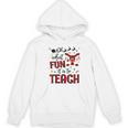 Teachers Oh What Fun It Is To Teach Cute Red Plaid Reindeer Women's Hoodie, novelty gifts, funny gifts