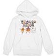 Trick Or Teach Candy Corn Pumpkin Ghost Teacher Women's Hoodie, novelty gifts, funny gifts