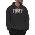 Back To School Neon Checkered First Grade Colorful Teacher Men Hoodie, First Grade Teacher Gifts, trending gift